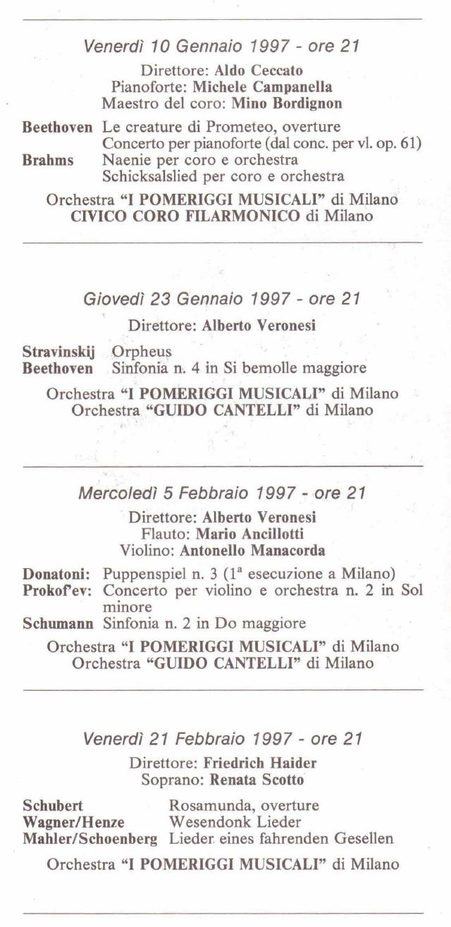 Sinfonica 1996-1997 Cagnoni