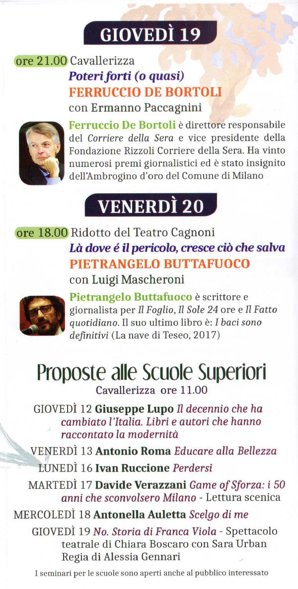 Rassegna Letteraria Vigevano 2017