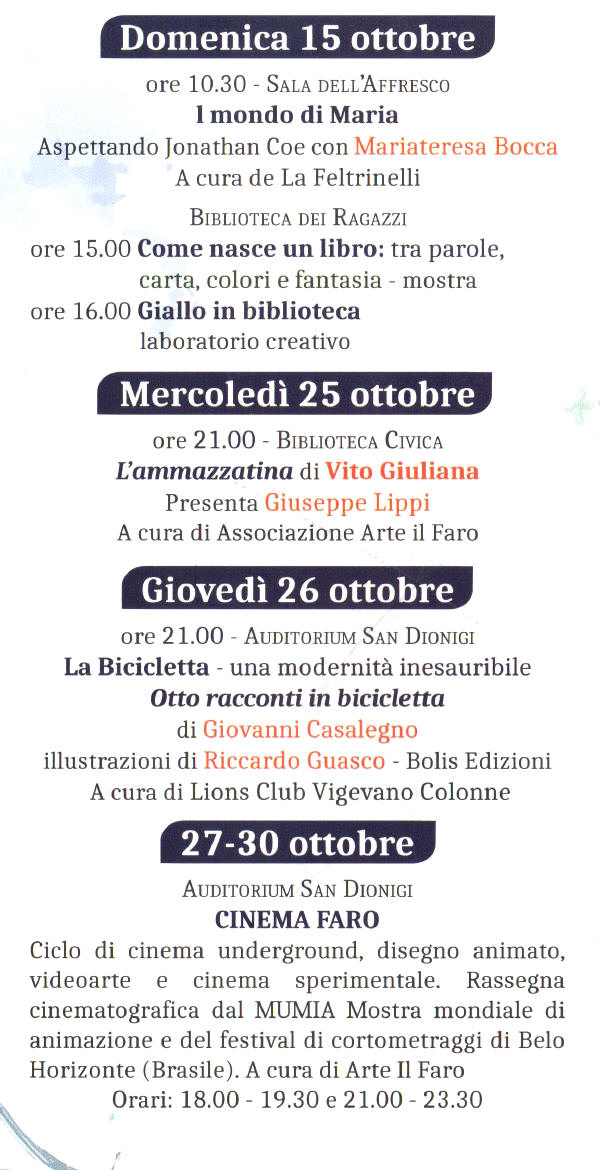 Rassegna Letteraria Vigevano 2017